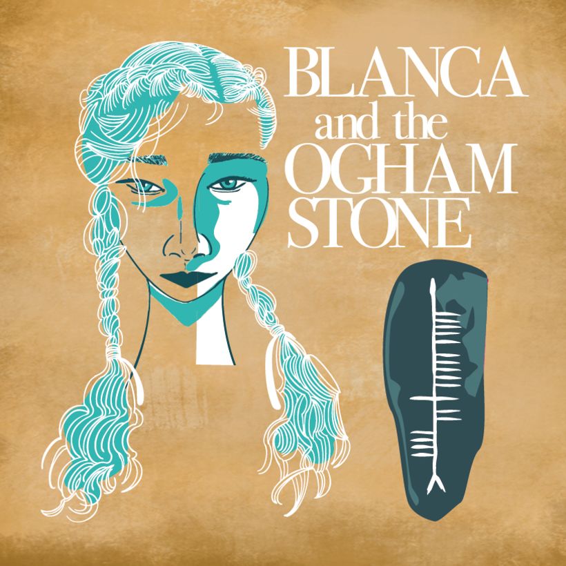 Blanca and the Ogham Stone Square Business cards  12