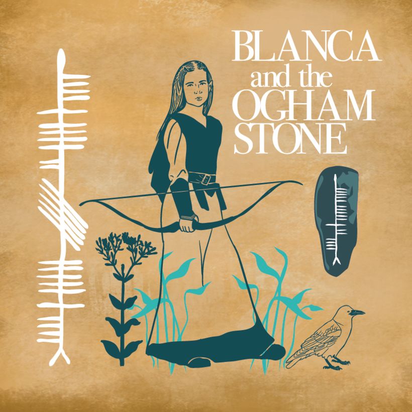 Blanca and the Ogham Stone Square Business cards  14