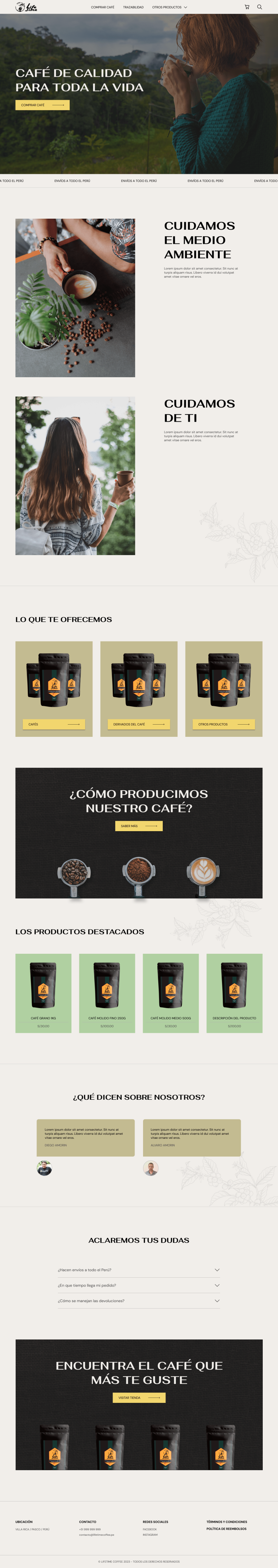 E-Commerce para venta de Café | Empresa LifeTime Coffee 10