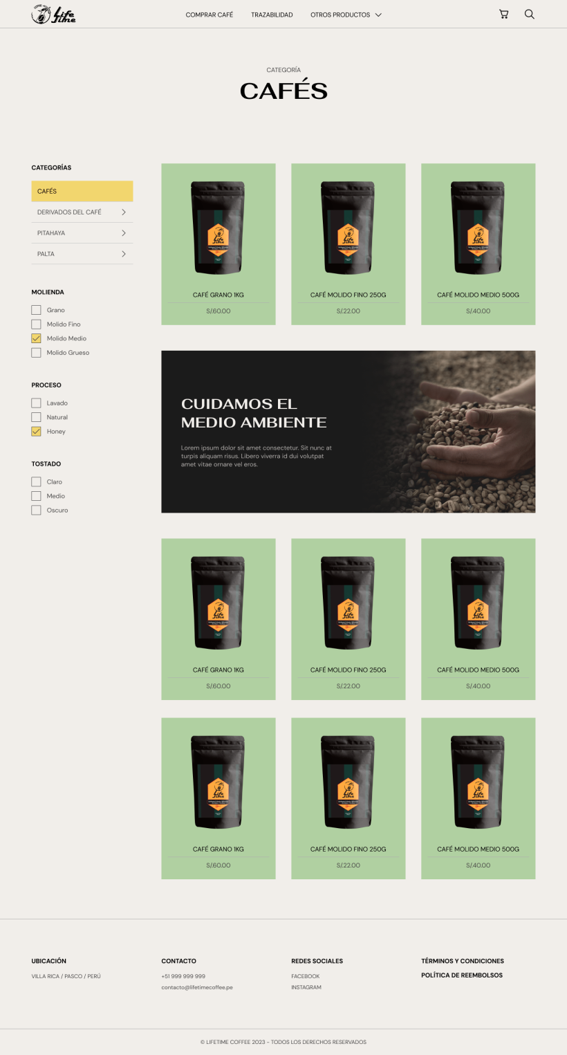 E-Commerce para venta de Café | Empresa LifeTime Coffee 12