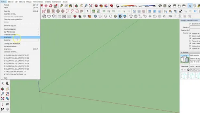 SketchUp Tutorial: importing a CAD file step by step 3
