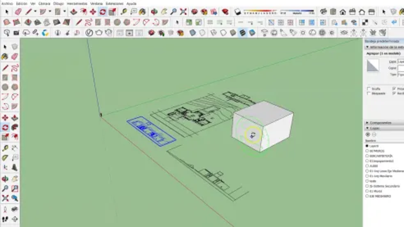 SketchUp Tutorial: importing a CAD file step by step 12