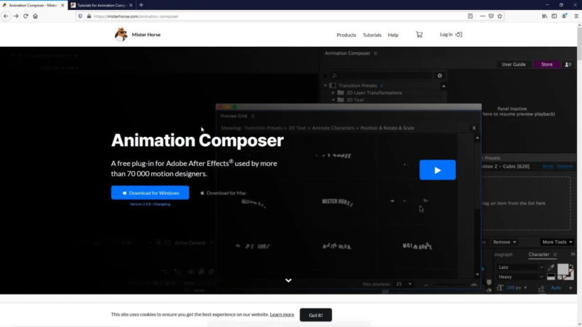 With Animation Composer you will get tools that allow you to smooth animations.