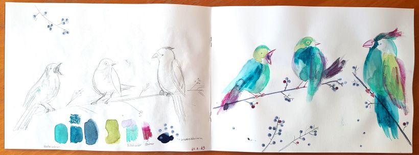 This was one of my favourite exercises - using blocks of colour to create animals