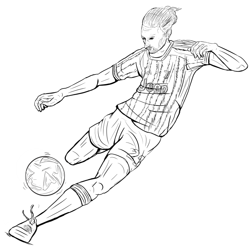 Football Soccer Players Outline Vector Set Different Poses Of Players  Football Players In Motion The Struggle For The Ball The Dispute Of A  Football Player With The Judge A Trick Overtaking Stock
