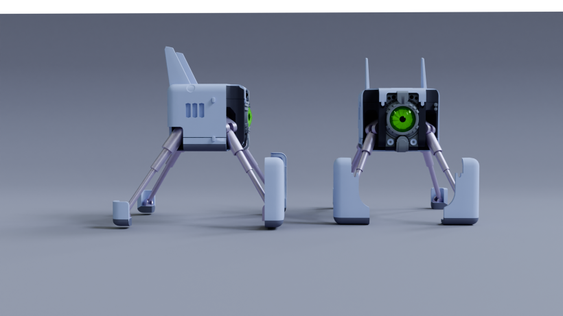 imagens de apoio com o robô aberto