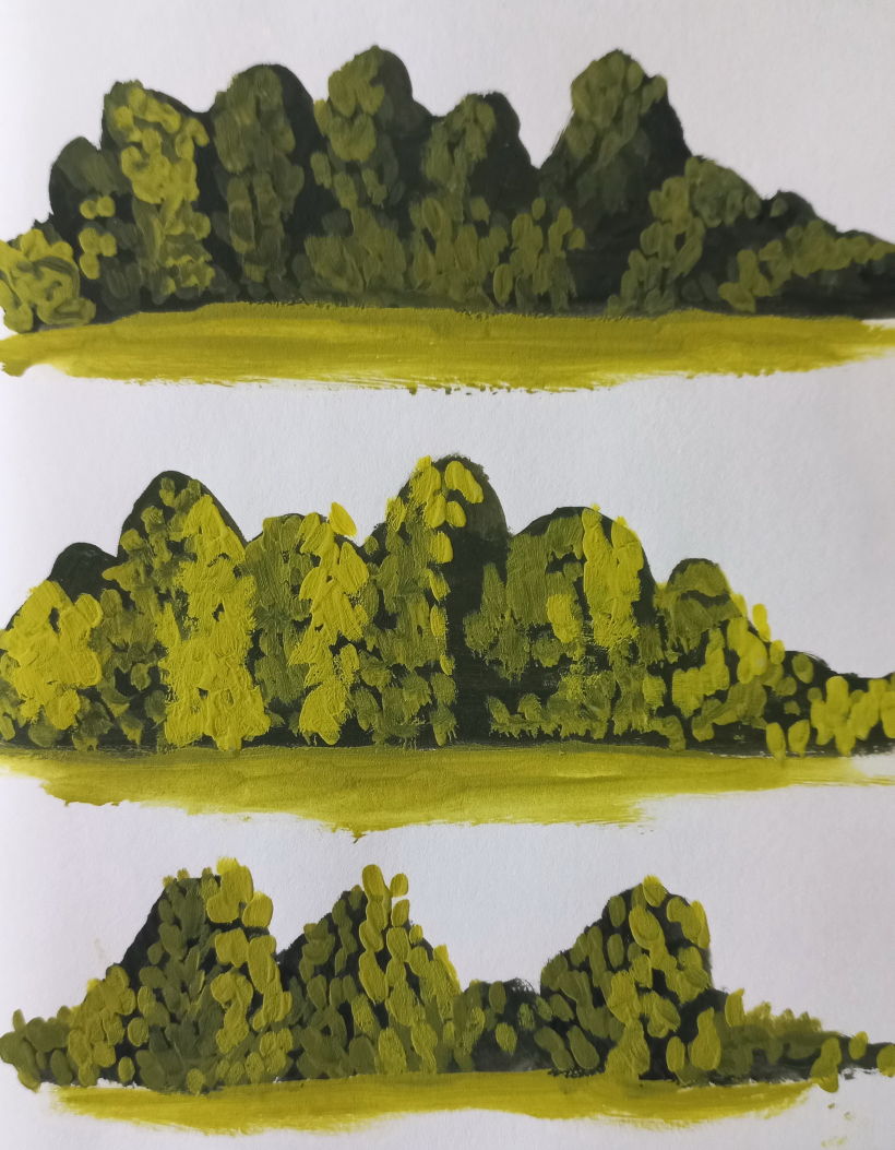Mi proyecto del curso: Pintura de paisajes atmosféricos con gouache