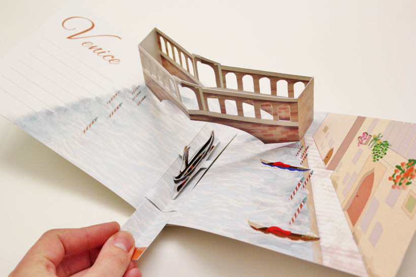 Pop-Up-Greeting Card - A Trip to Venice 3