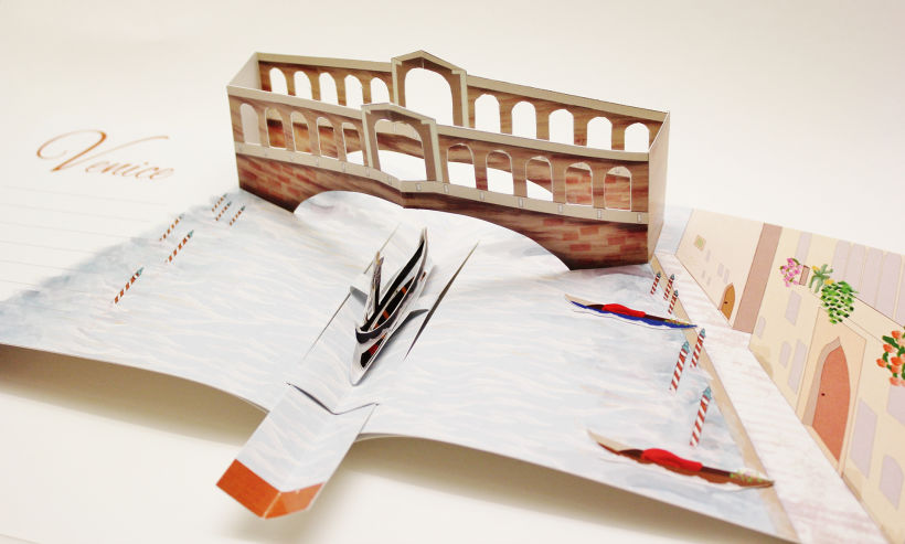 Pop-Up-Greeting Card - A Trip to Venice 2
