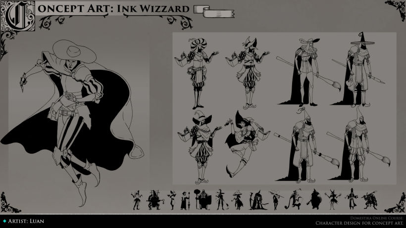 Ink Wizard: Character design for concept art. 2