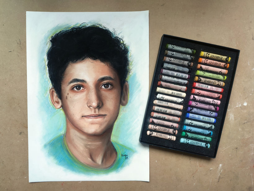 My final work, leaving my comfort zone and painting with pastel chalks was a fun adventure...!
