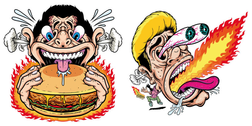Ilustraciones "Los Malditos" para KFC España 10