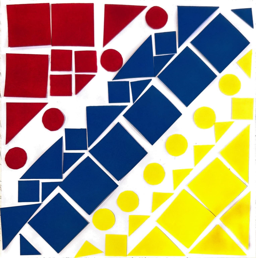 Composiciones abstractas con color de Jerarquía y Agrupación por semejanza, forma y/o color 1