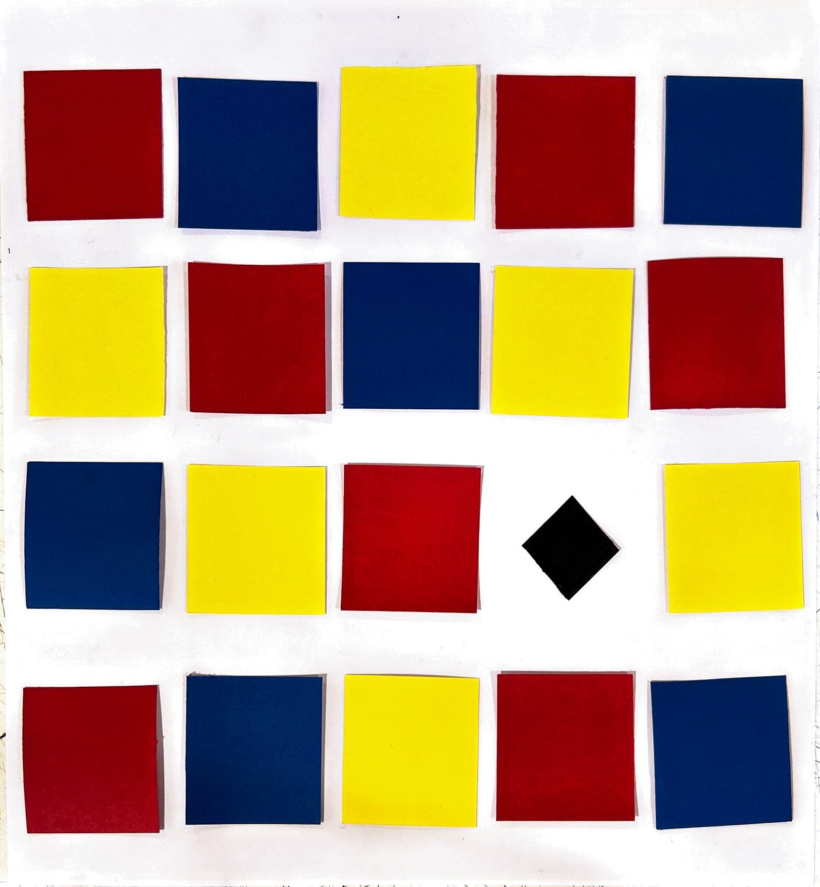 Composiciones abstractas con color de Jerarquía y Agrupación por semejanza, forma y/o color 2