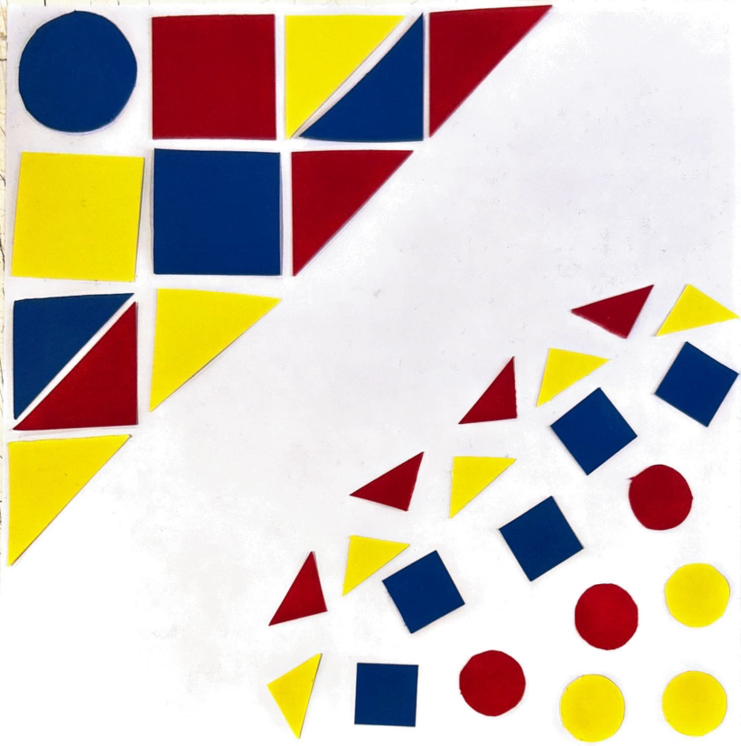 Composiciones abstractas con color de Jerarquía y Agrupación por semejanza, forma y/o color 3