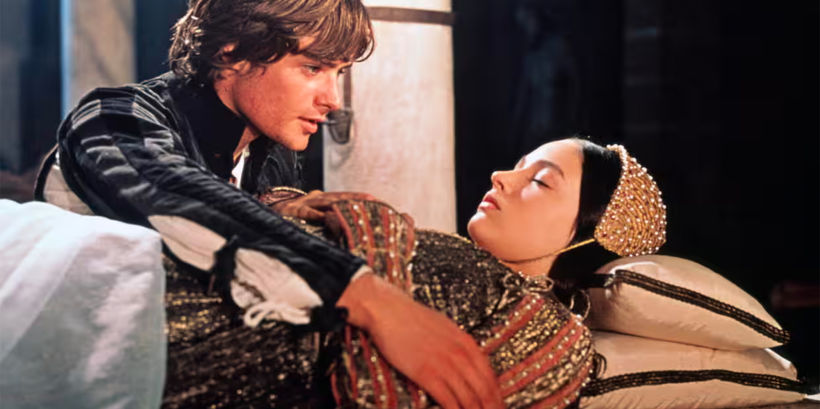 Leonard Whiting and Olivia Hussey as Romeo and Juliet in Franco Zeffirelli’s 1968 film. © Collection Christophel/Alamy