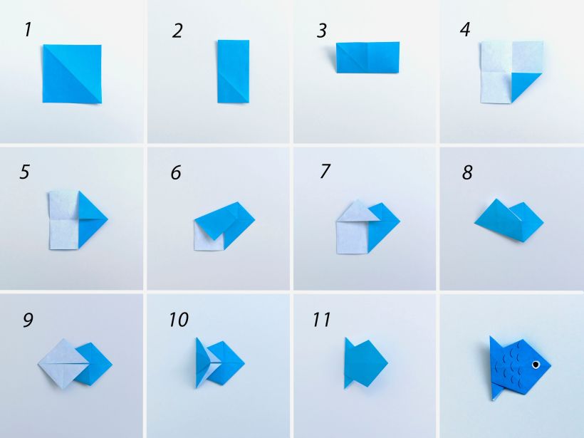 How to make an origami fish