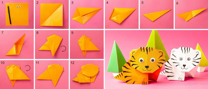 How to make an origami tiger