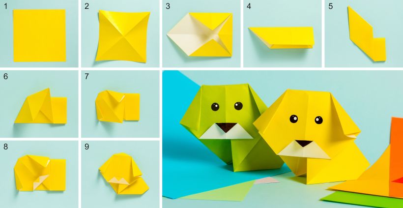 How to make an origami dog