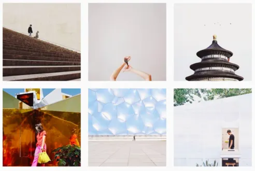 A minimalist Instagram grid attracts powerful attention (Photos: Emilio Chuliá).