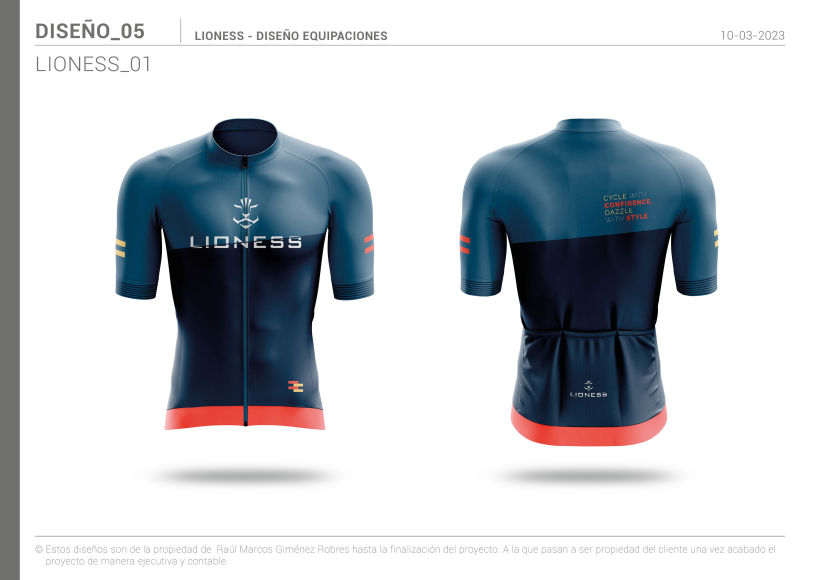 Lioness Cycling, diseño de colección 2023. Diseño "Lioness".
