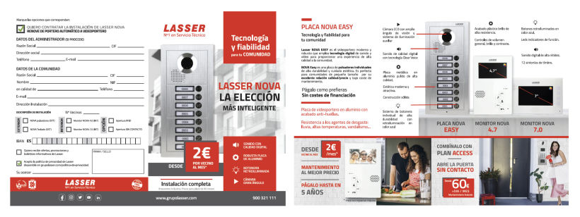 Publicidad Lasser - flyers/ dípticos 1