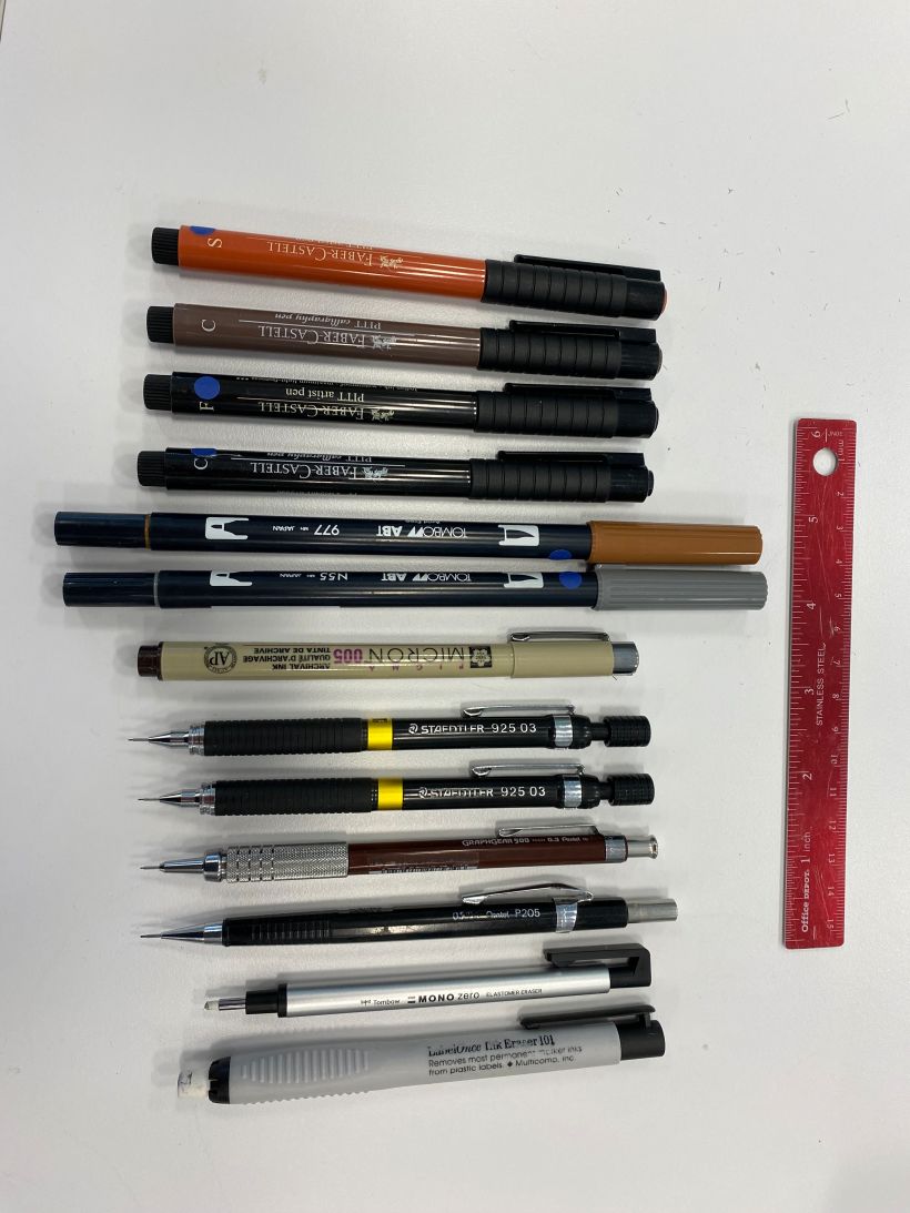 Tools for the project [- the watercolors]