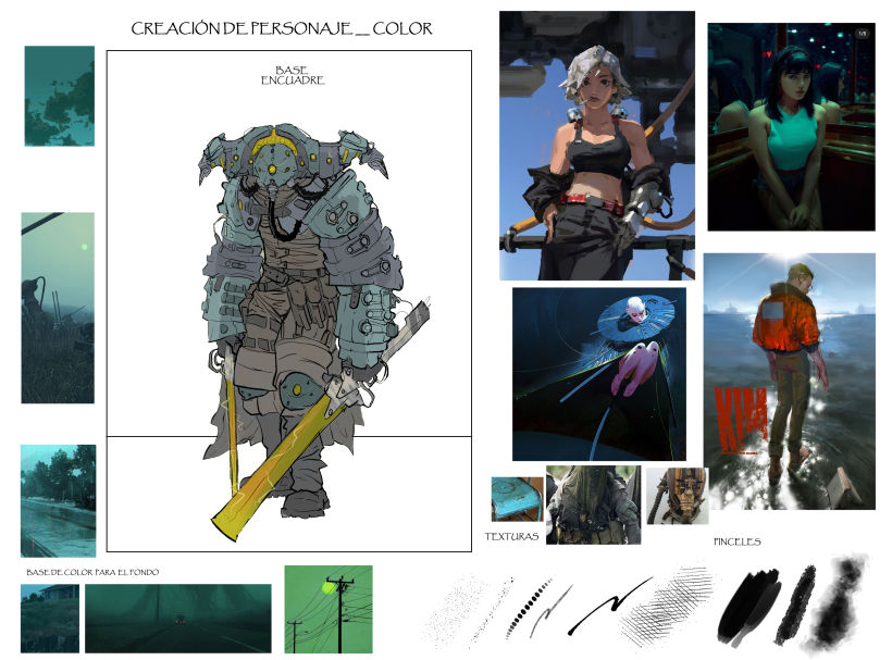 Mi proyecto del curso: Diseño de personajes para concept art_ Gladiador Ciberpunk 4