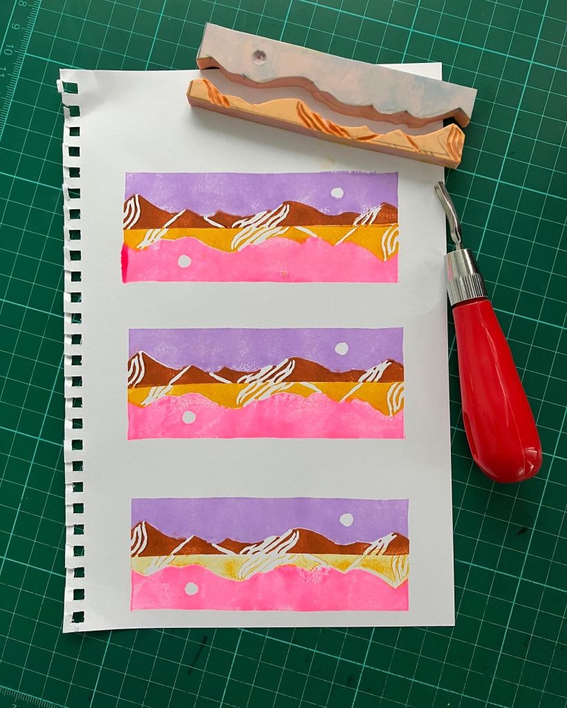 My project for course: Sketchbooking with Handmade Stamps 1