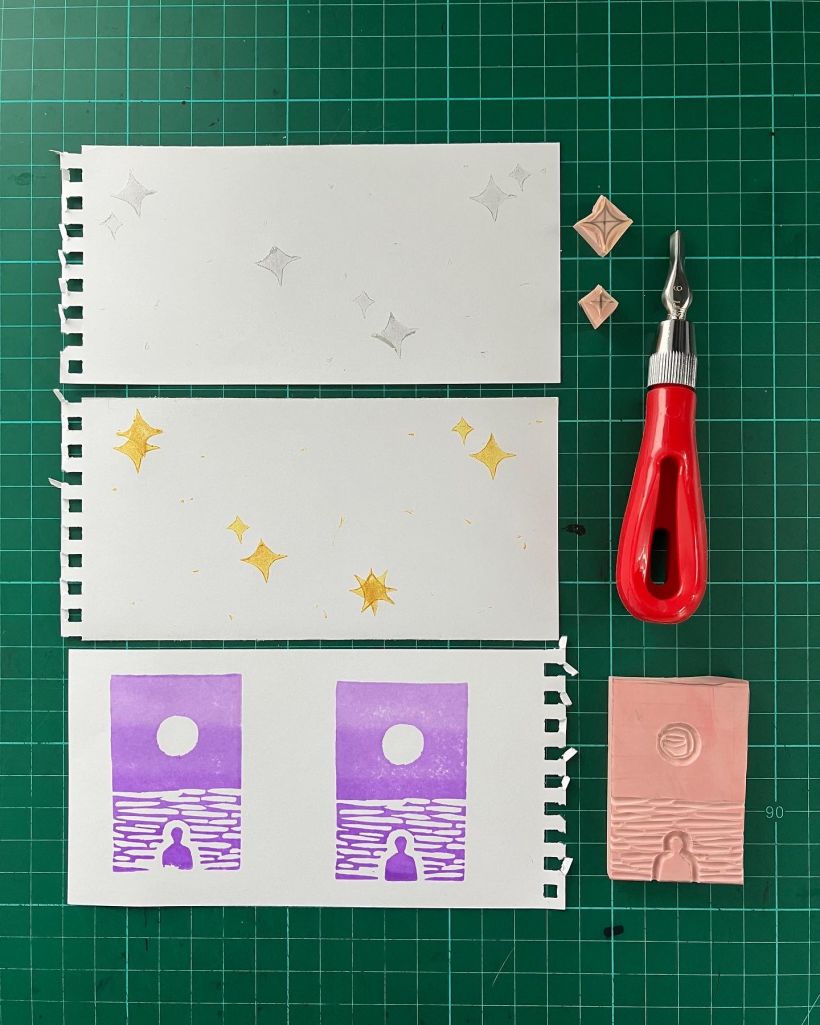 My project for course: Sketchbooking with Handmade Stamps 5