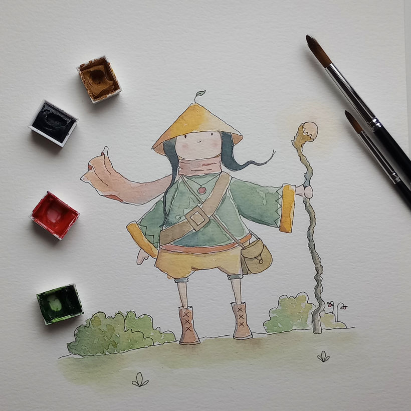 My project for course: Expressive Character Design with Watercolor & Dip Pen 2