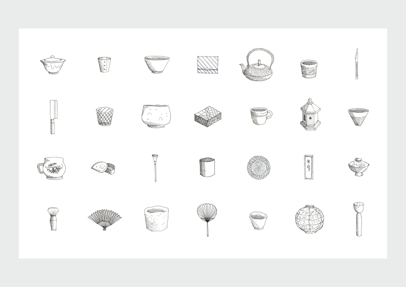 illustrations of different crafted products