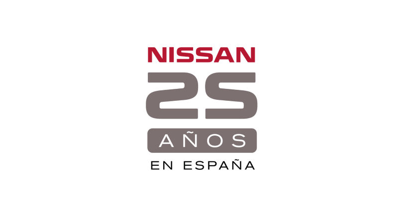 Diseño de logotipo e imagen corporativa para el 25 aniversario de Nissan en España. 2004