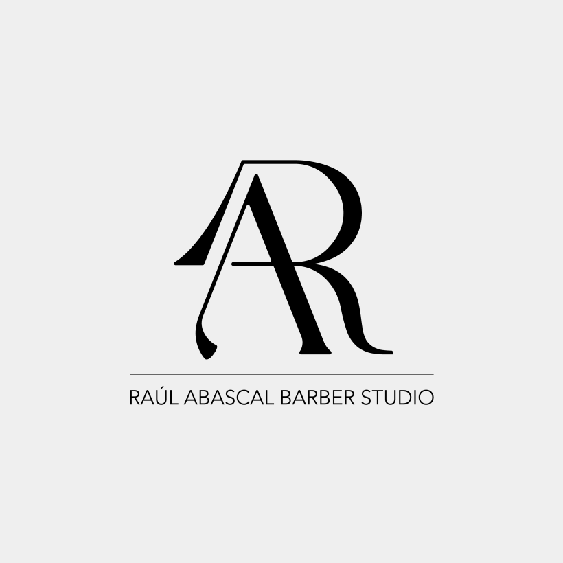 Diseño de Logotipo para peluquería/barbería (Raúl Abascal Barber Studio) 1