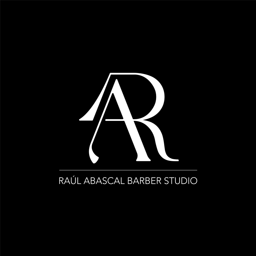 Diseño de Logotipo para peluquería/barbería (Raúl Abascal Barber Studio) 2