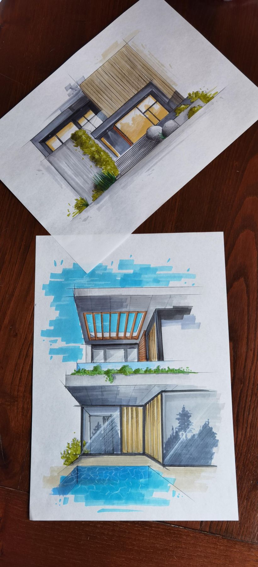 Il mio progetto del corso: Disegno architettonico espressivo con pennarelli colorati 4