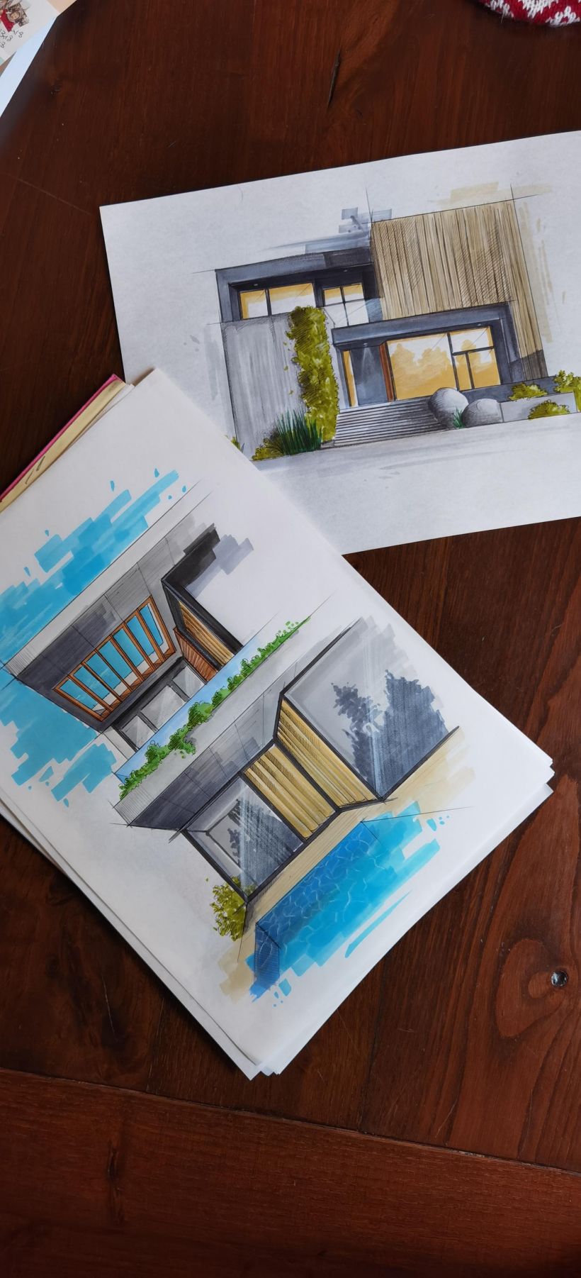 Il mio progetto del corso: Disegno architettonico espressivo con pennarelli colorati 7