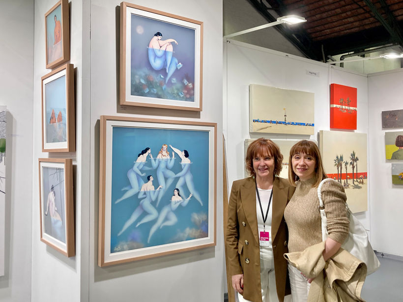Together with the owner of Espai Cavallers art gallery at the Affordable art fair Bruxelles 2023.