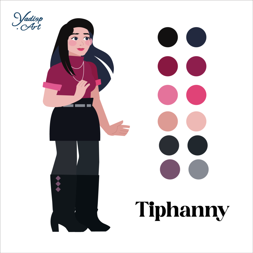 Diseño de personaje: Tiphanny, chica aventurera, fashionista y entuciasta