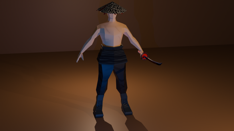 First Low poly character for Video Games 3