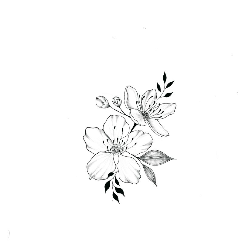 Mi proyecto del curso: Tatuaje botánico con puntillismo 4