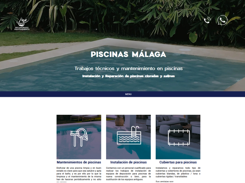 Web de servicios de piscinas 1