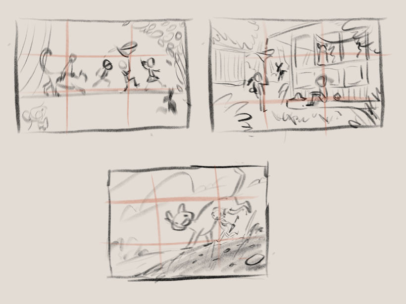 Thumbnails - I don't sketch traditionally that much, so I went full digital:).