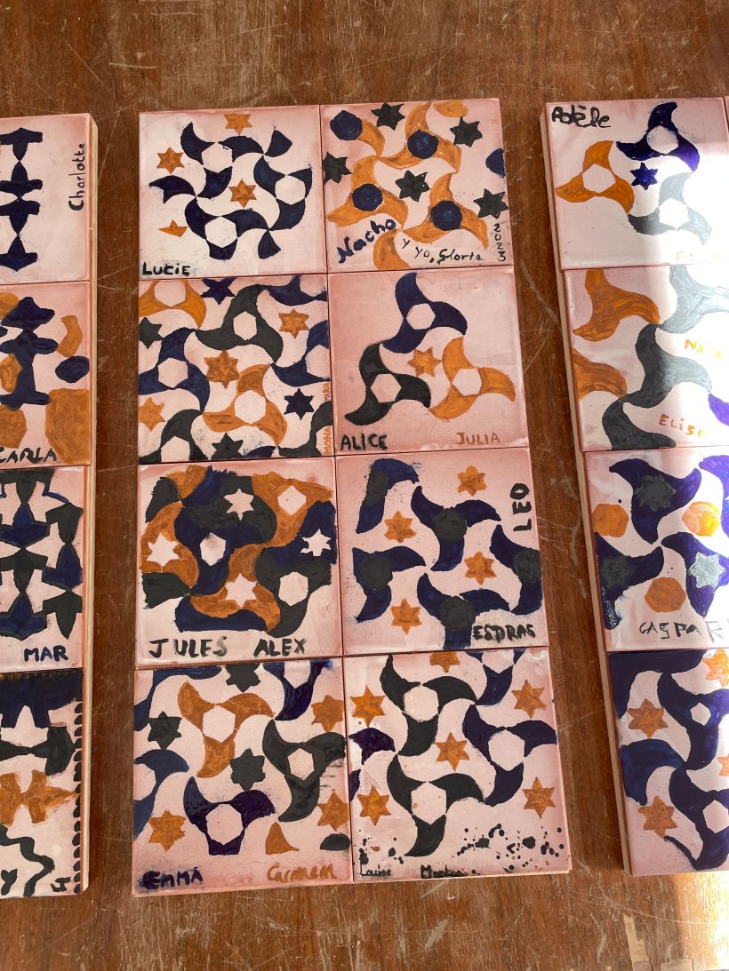 Azulejos con mosaicos de La Alhambra de Granada 9