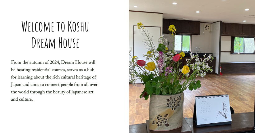 Residential Course at Koshu Dream House in Japan is starting in Autumn 2024!!! 4