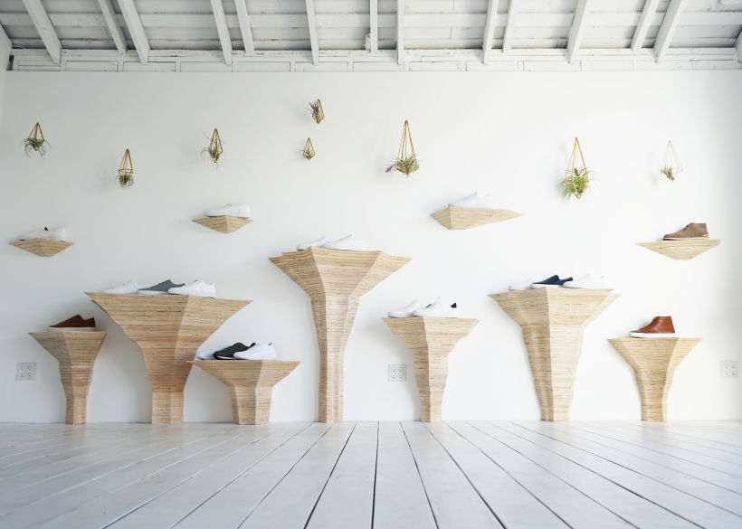 plywood can be glued into large blocks and then power carved into organic shapes