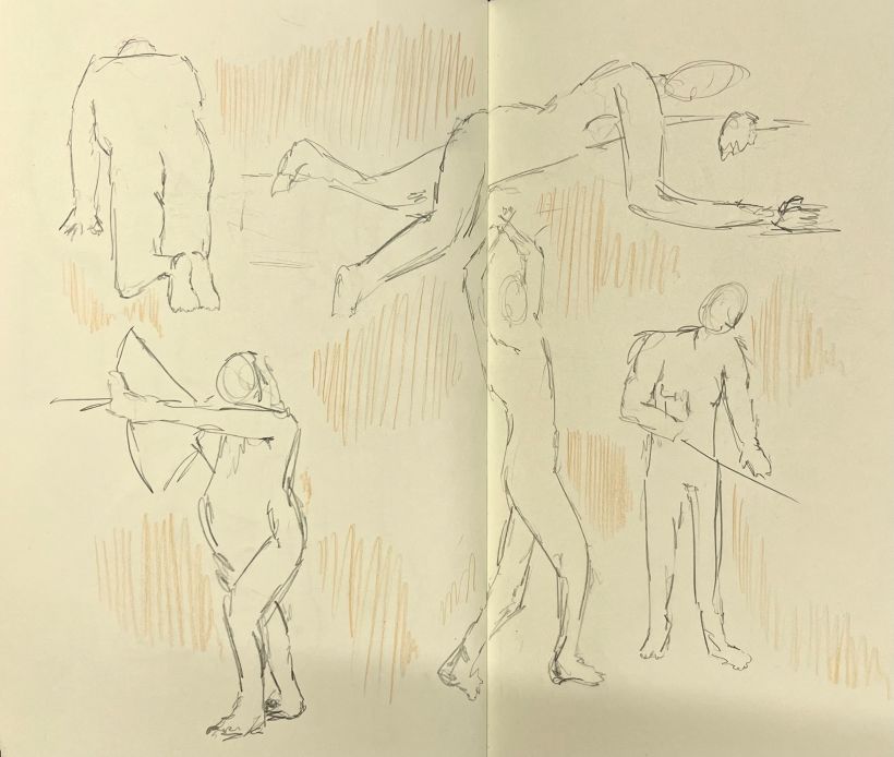Bocetos figuras del cuerpo 3