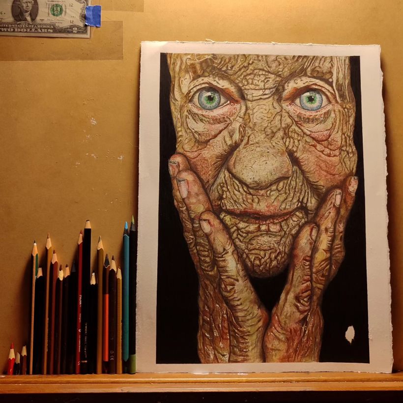 Mi proyecto del curso: Retrato realista con lápices de colores 2