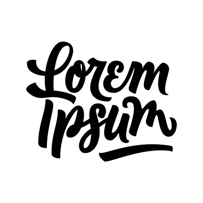 My refined logotype lettering without cutouts and texture