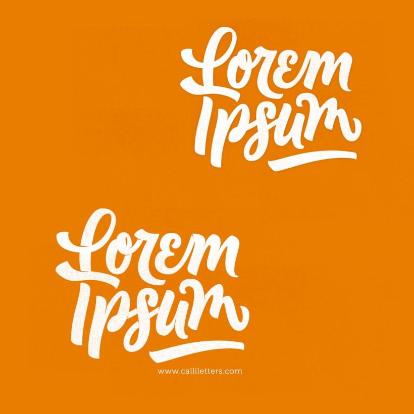 Both versions of my logotype on top of each other: the cut outs are the only difference.